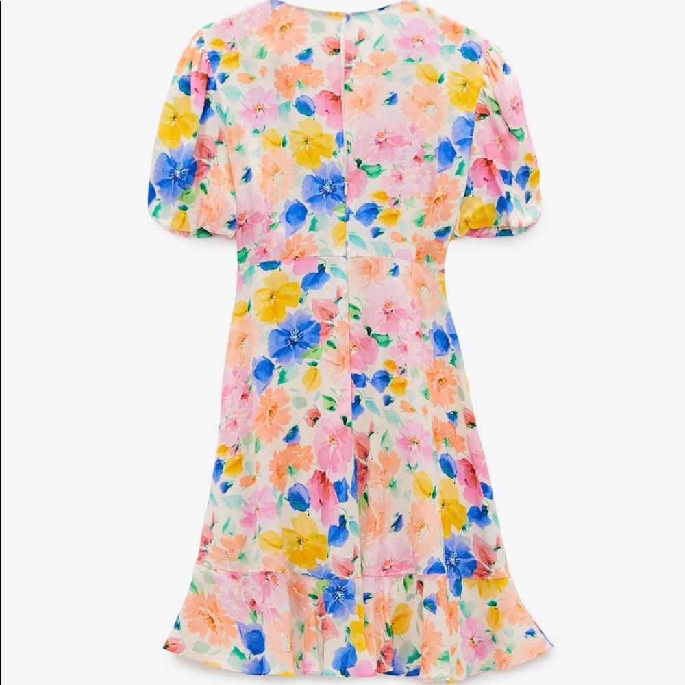 ZARA Floral Printed Mini Dress BNWT - Picture 7 of 7